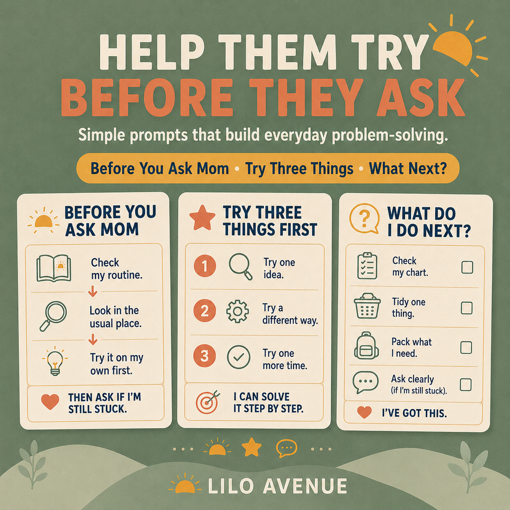 Problem-solving and independence reminder cards
